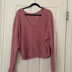 Free people small pink sweater